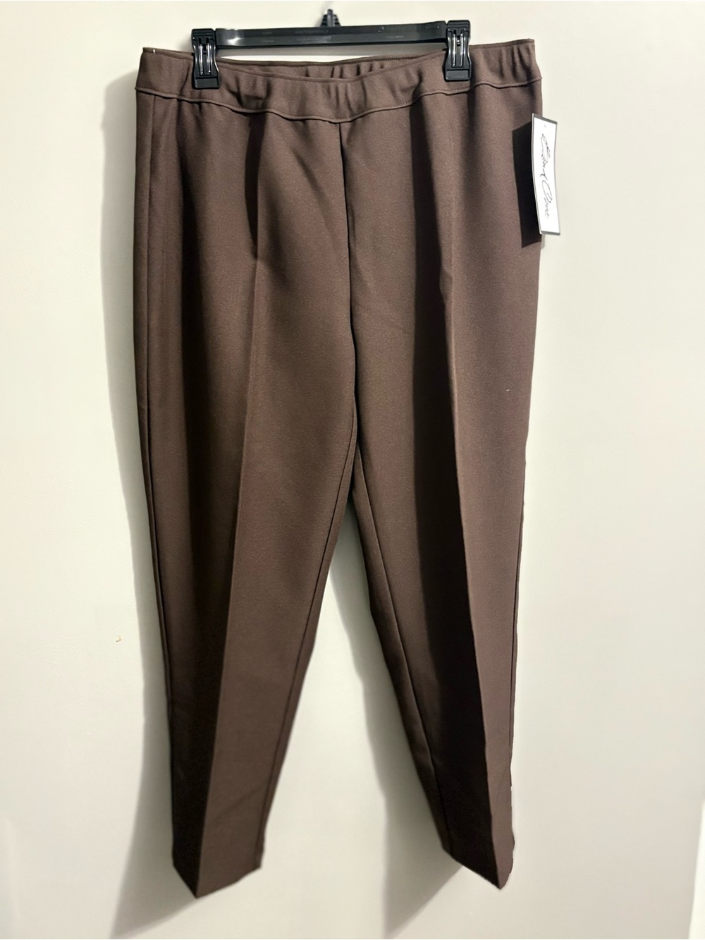 Brown Cropped Tapered Pants - Women's Ankle